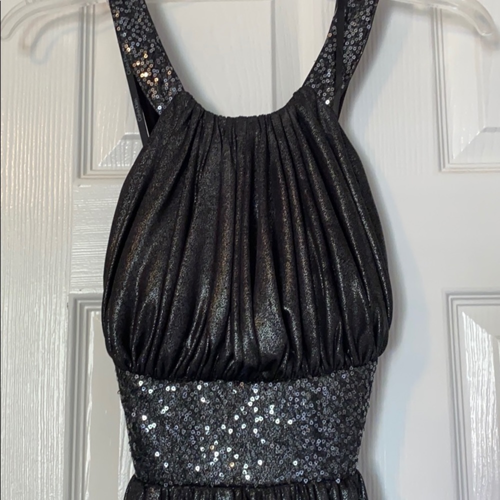 Calvin Klein Sequin and metallic shimmer dress